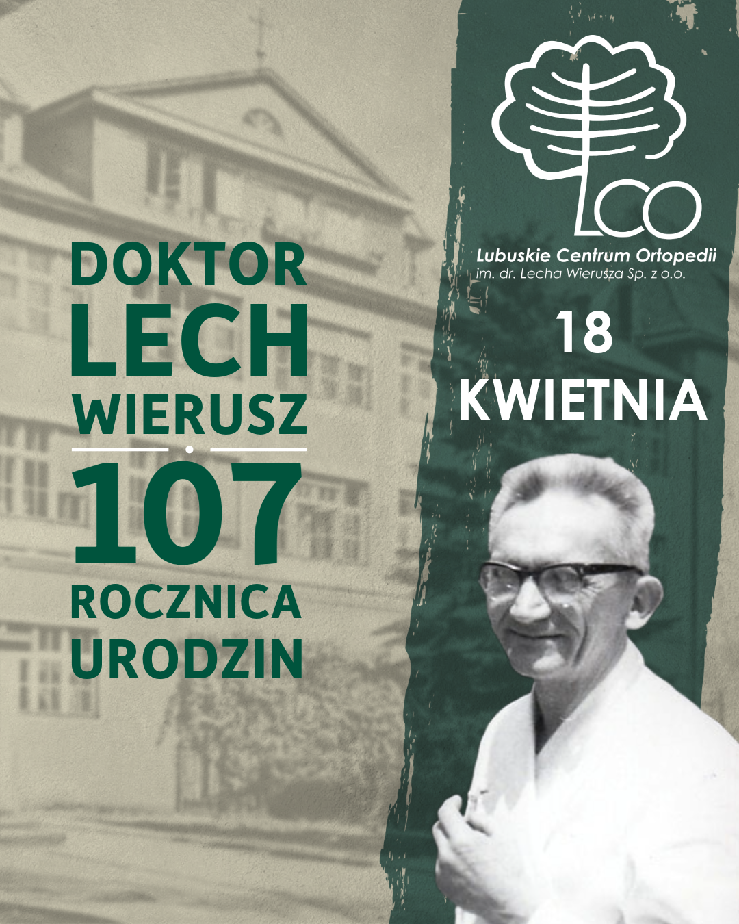 Read more about the article 107 rocznica urodzin dr. Lecha Wierusza
