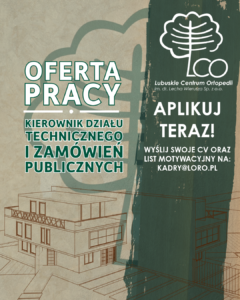 Read more about the article Oferta pracy – kierownik działu technicznego i zamówień publicznych